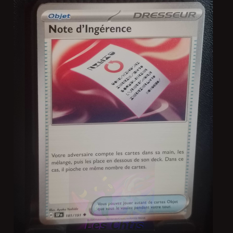 Note d'Ingérence 181/191