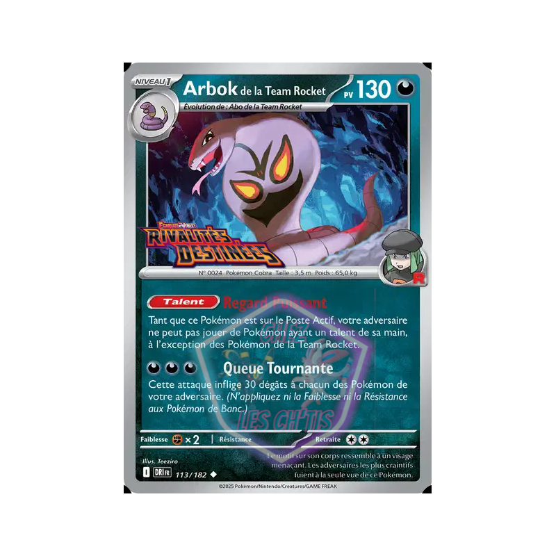 Arbok de la Team Rocket 113/182