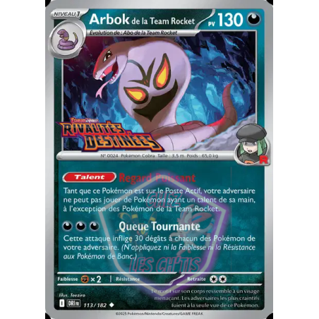 Arbok de la Team Rocket 113/182